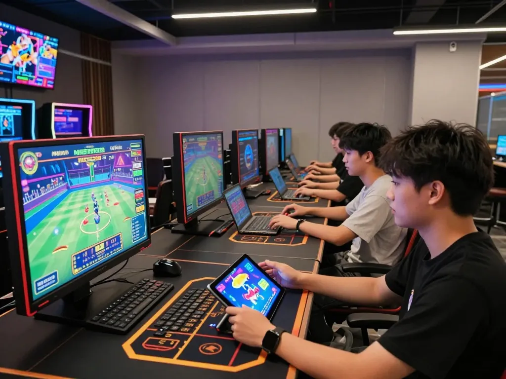 Young adults enjoying gaming experiences at NK88, highlighting modern online gambling.