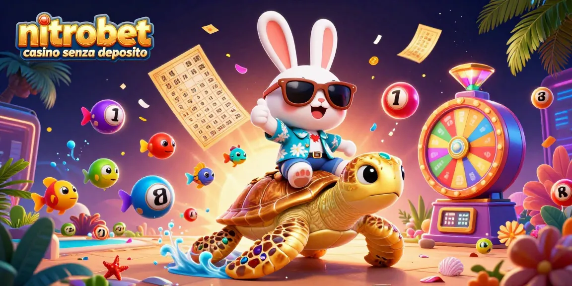Gioca a nitrobet casino senza deposito con divertenti personaggi in un'illustrazione animata 3D.