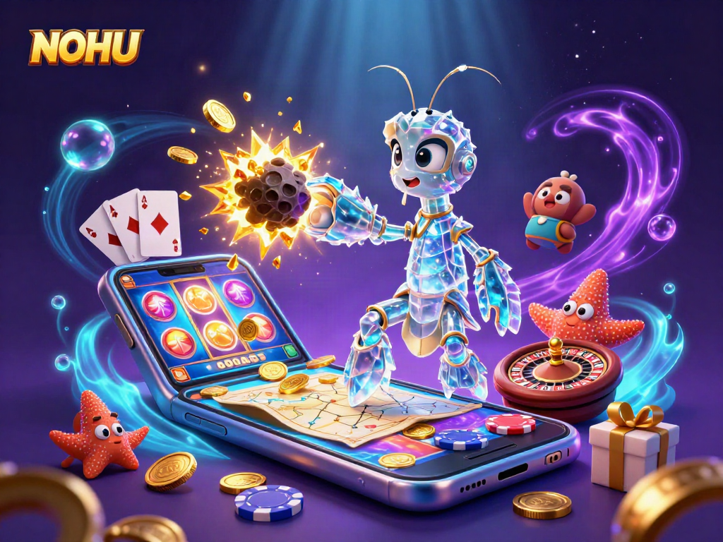 Experience NOHU's vibrant gaming world with dynamic elements and engaging characters.