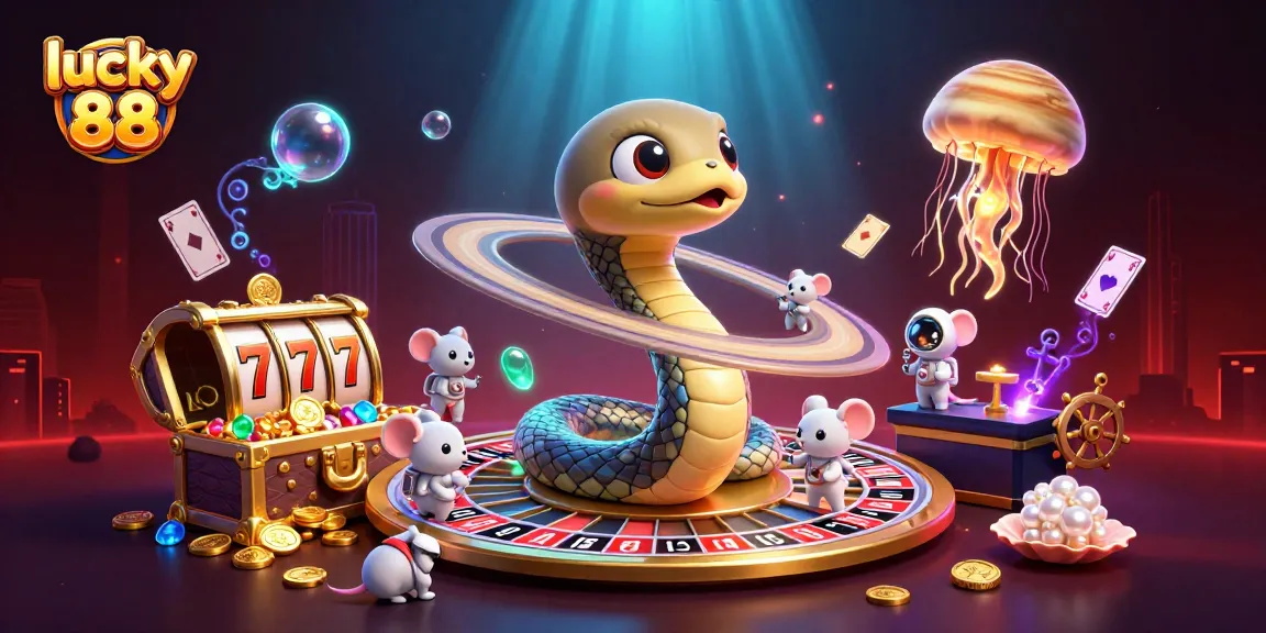 Engage in the excitement of lucky 88 as astronaut mice bet on a cosmic roulette.