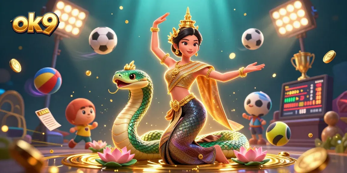 Engage in thrilling gaming at ok9 with a vibrant scene of Asian tradition and dynamic sports elements.