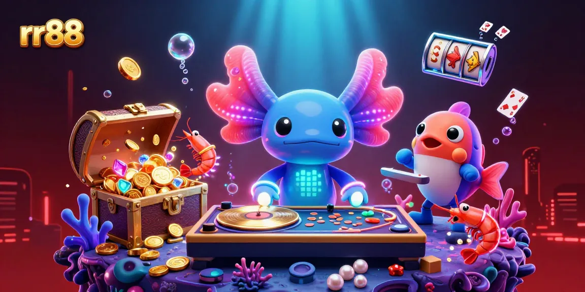 Experience the thrill of rr88 with colorful casino characters and vibrant gambling elements.