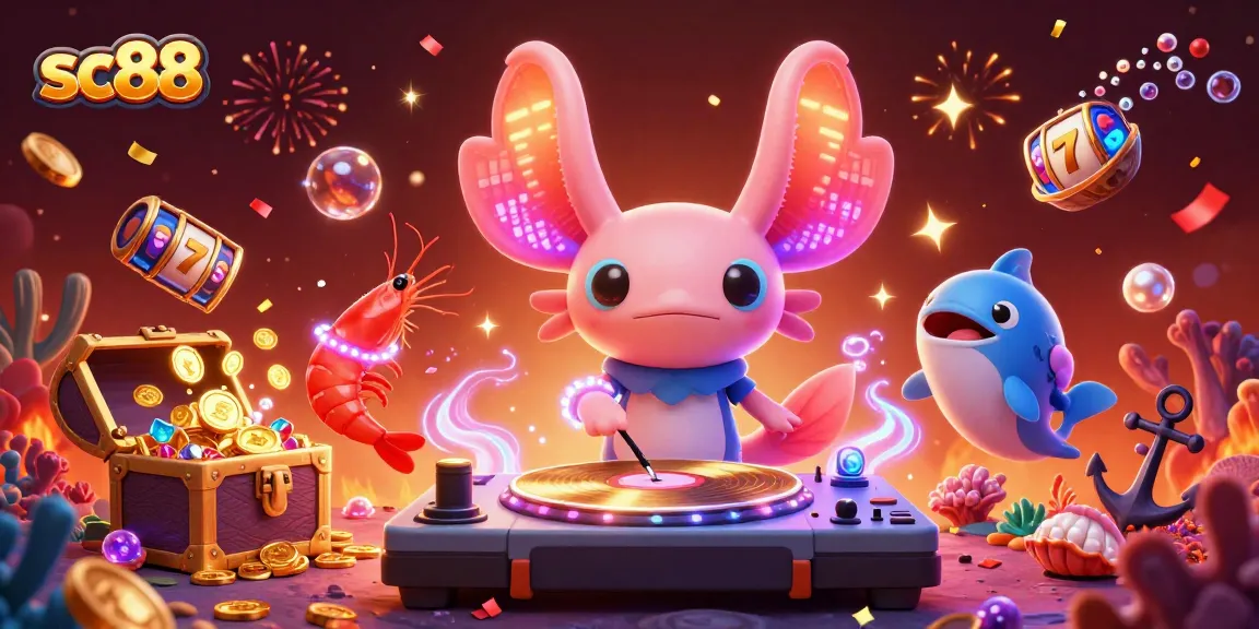 Experience the thrilling sc88 slots scene with vibrant characters and casino elements in a dynamic underwater setting.