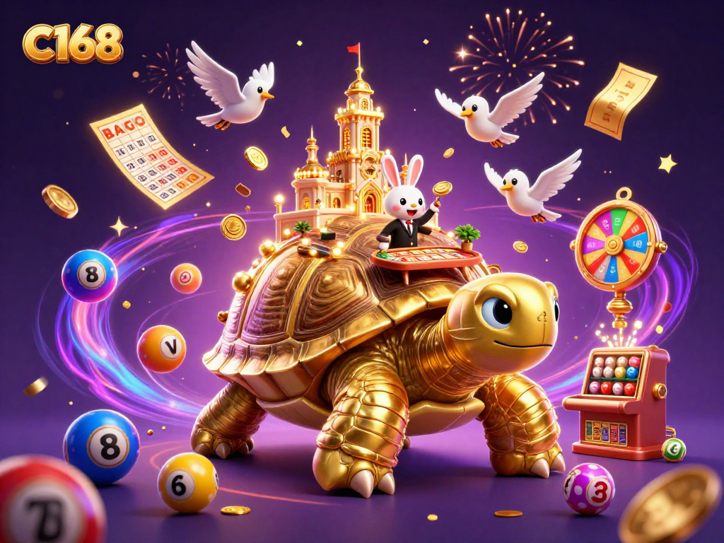Experience C168's vibrant gambling atmosphere with exciting games and golden rewards.