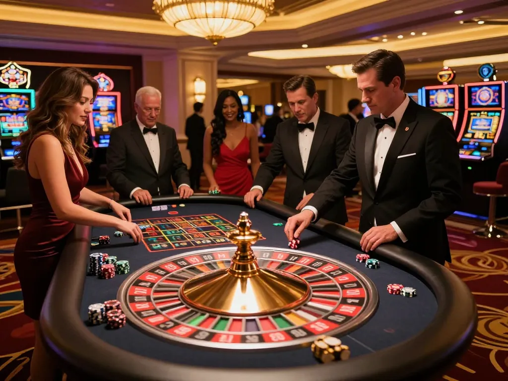 Players engage in the second round of betting at the roulette table at s666 casino.