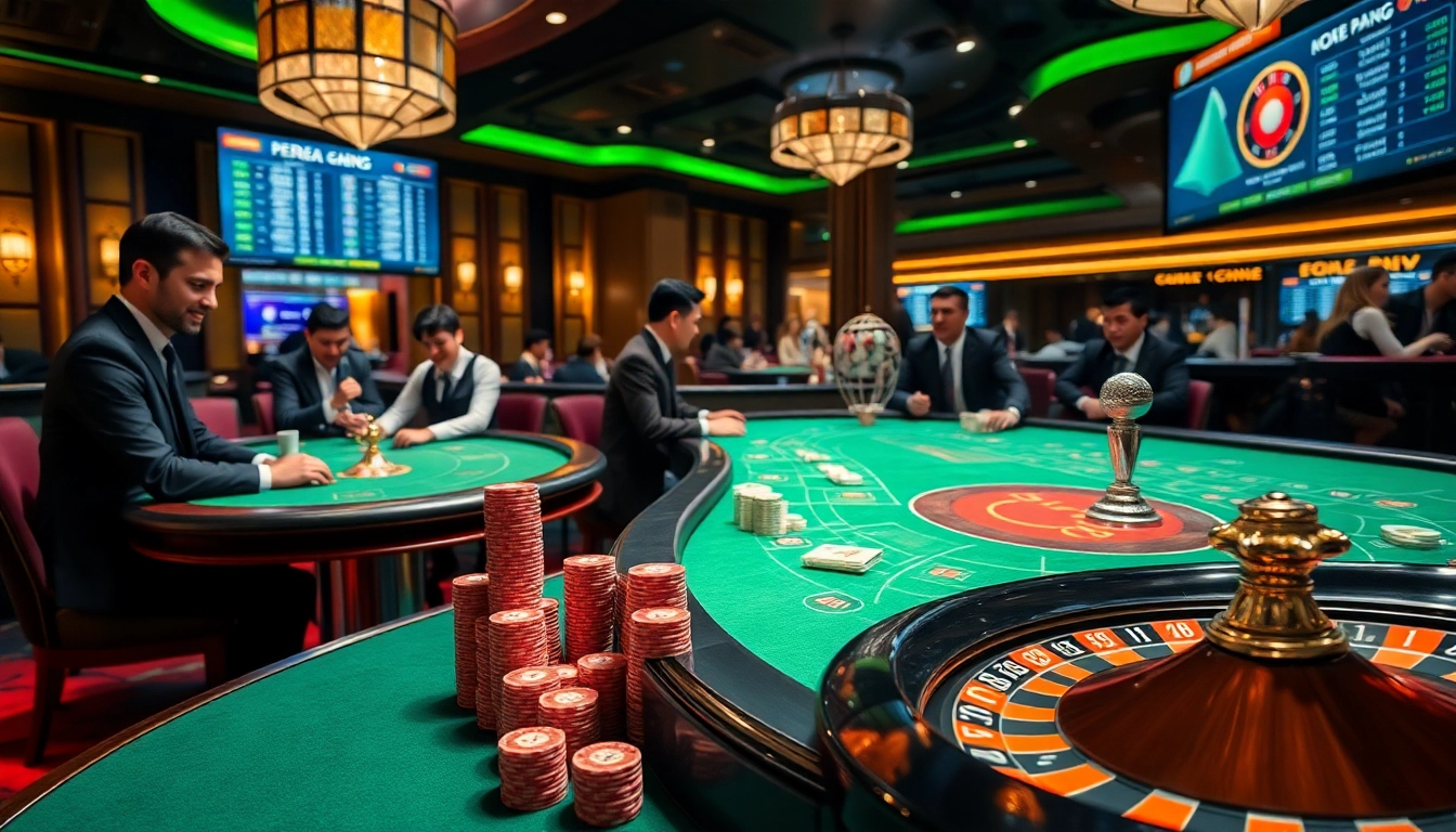 Experience the thrill of high-stakes gaming at a Nhà cái uy tín, with professional players and stunning casino elements.