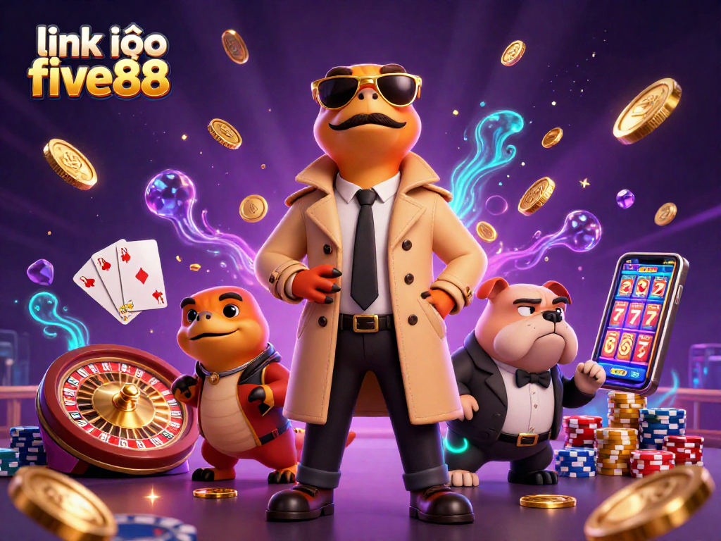 Experience the excitement with the link vào five88 as colorful characters engage in online casino fun.