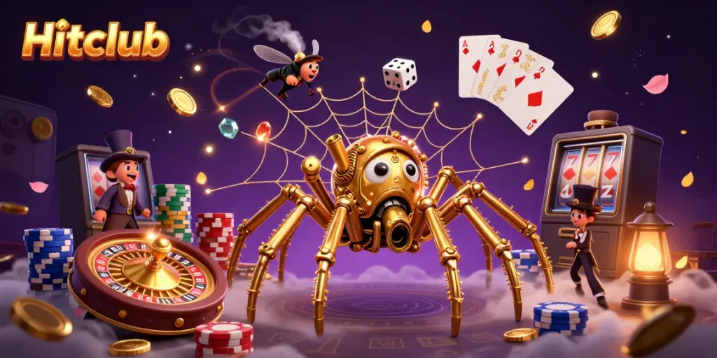 Hitclub immerses players with a whimsical steampunk scene of fortune and chance.