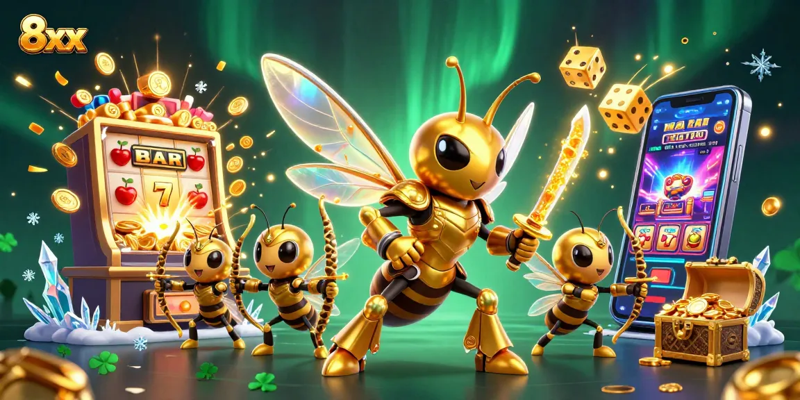 Experience thrilling winnings at 8xx with a vibrant 3D casino illustration of an engaging gaming scene.