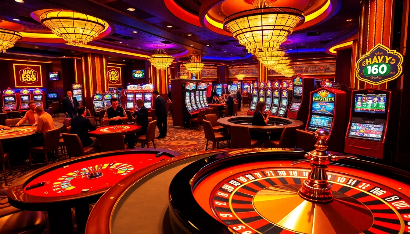 Players enjoying an exciting game at HAY 88 casino tables, showcasing thrilling poker and roulette.