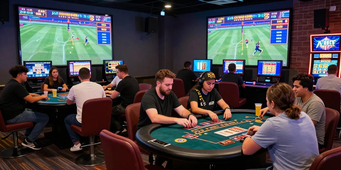 Players enjoying live games at rokok88 online gaming platform, showcasing vibrant casino atmosphere.