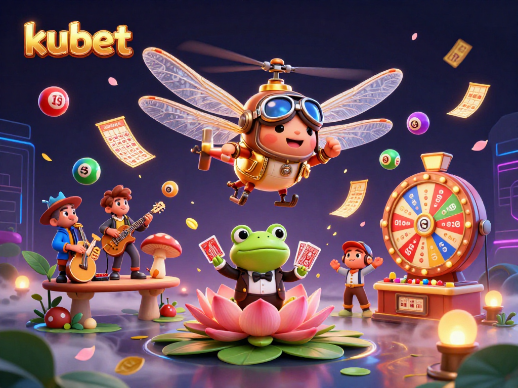 Experience kubet gaming excitement with vibrant casino characters and dynamic elements.