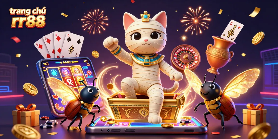 Experience the excitement of trang chủ rr88 with our dynamic casino-themed illustration.