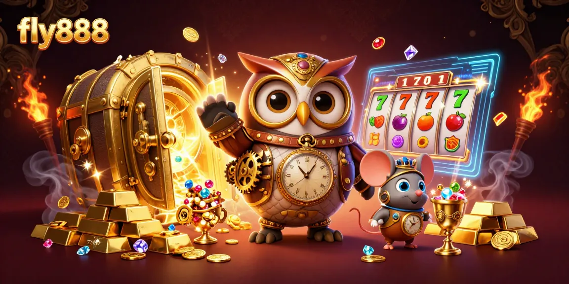 Experience the magic of fly888 as the owl and mouse unlock various casino treasures and adventures!