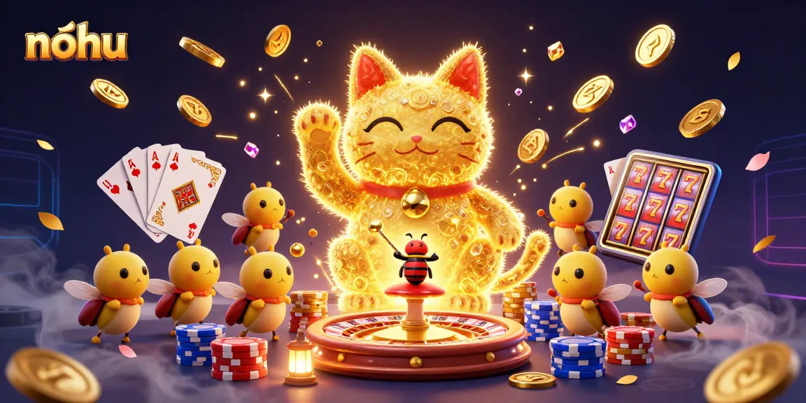 Experience the thrill of nohu with vibrant gaming action and captivating casino symbols.