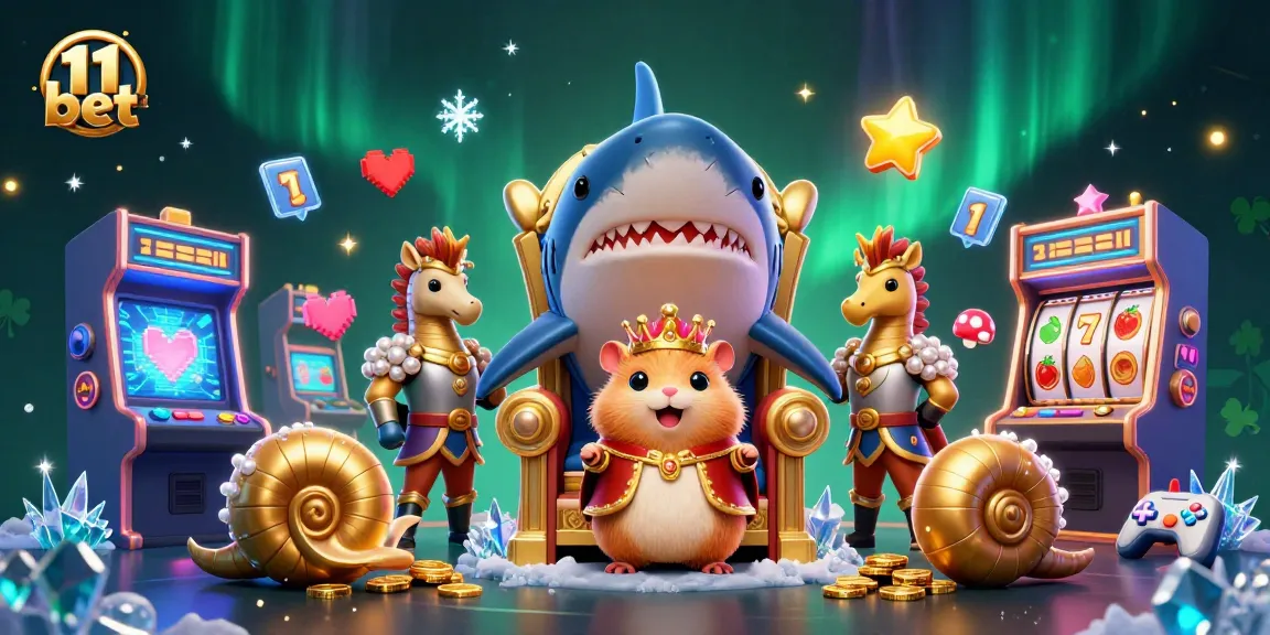 Engage with 11 bet's vibrant slot scene featuring a golden hamster king and immersive game elements.