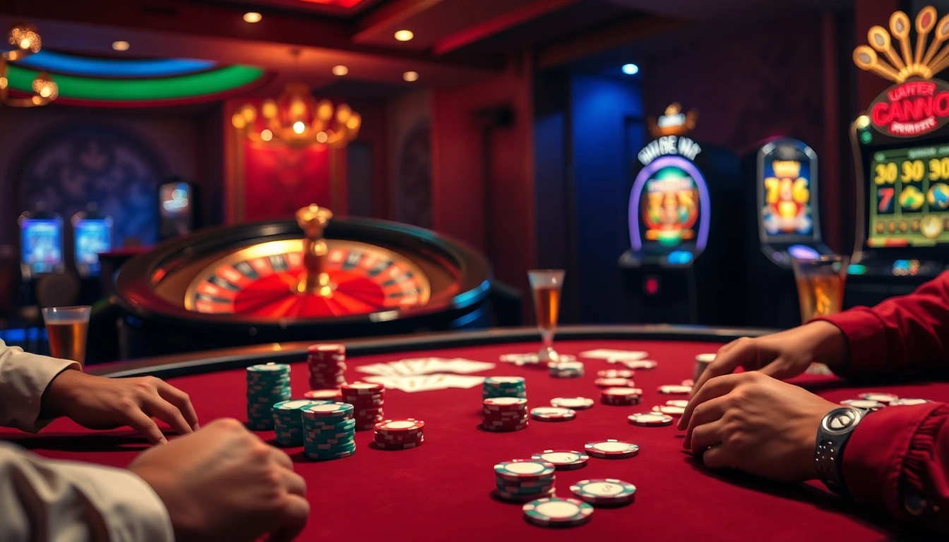 Engaging poker action at 789f casino table with vibrant chips and cards.