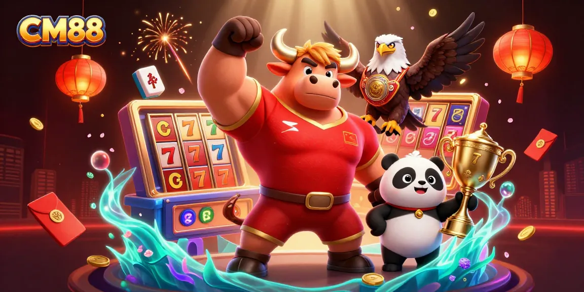 CM88 showcases an exciting scene with vibrant characters and dynamic casino elements for a thrilling gambling experience.