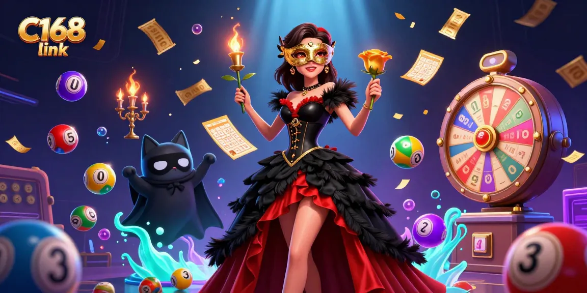Bet on your luck with C168 link in this captivating casino illustration featuring vibrant game elements.