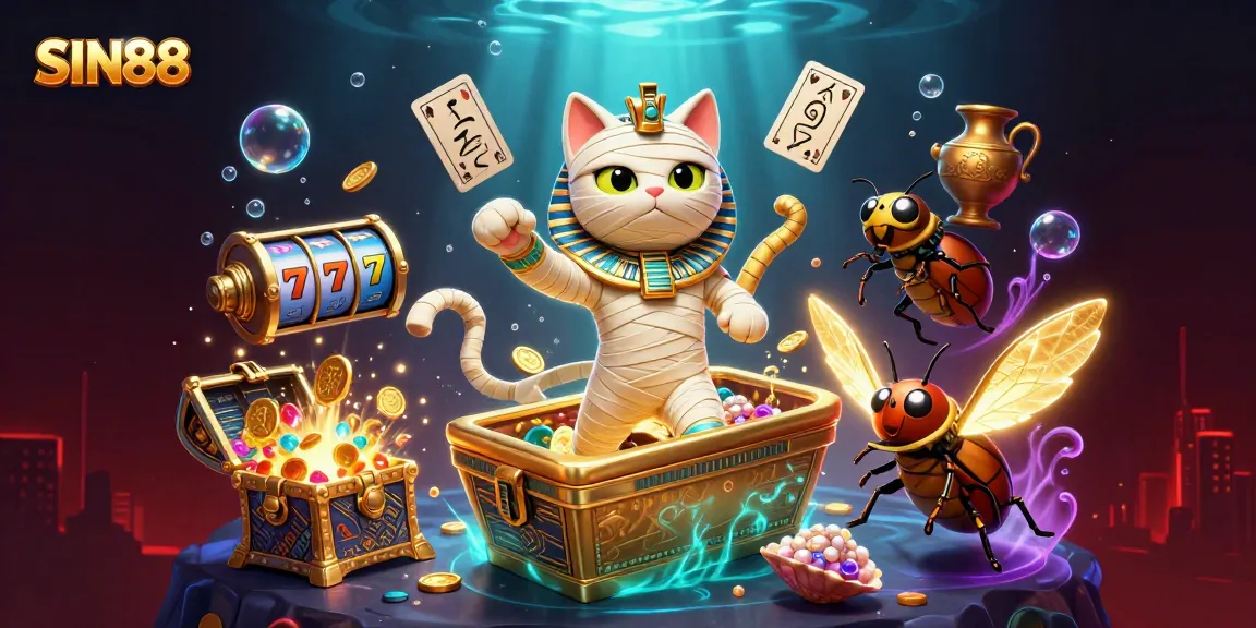 SIN88 captures thrilling betting experiences with vibrant 3D elements showcasing the excitement of casino gameplay.
