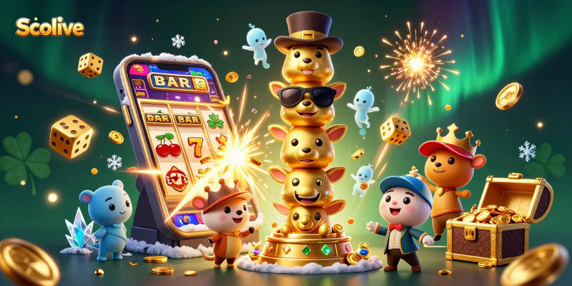 Socolive offers a captivating online gaming experience with vibrant symbols and a luxurious atmosphere in this dynamic casino illustration.
