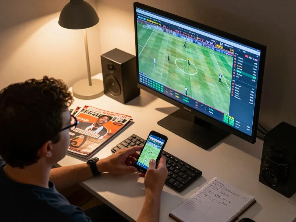 Person analyzing live sports odds while betting on dn88 for exciting gameplay strategy