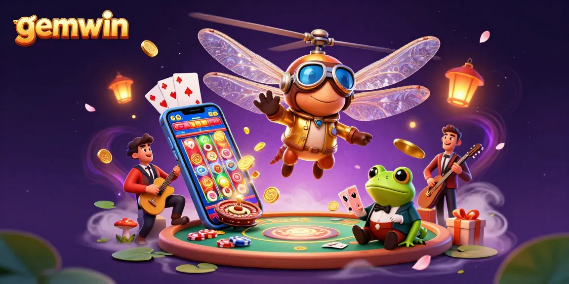 Experience the excitement at gemwin with vibrant gaming action, showcasing a lively casino scene.