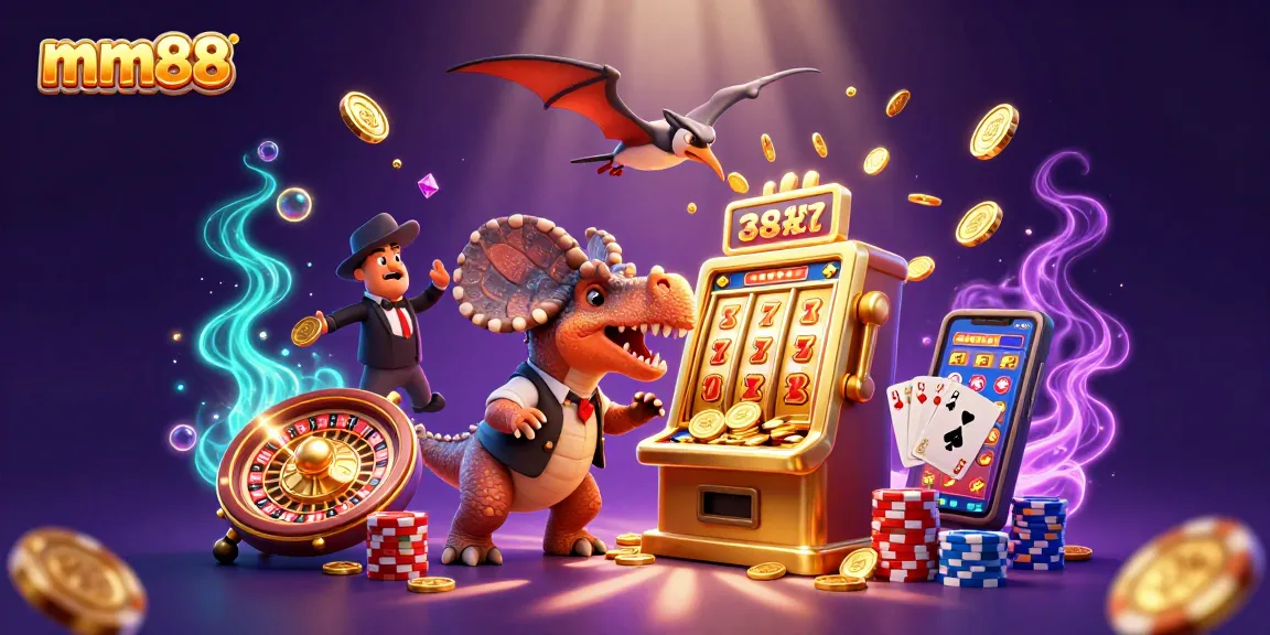 Experience thrilling gameplay at mm88 with a pachycephalosaurus winning jackpot coins in a vibrant casino