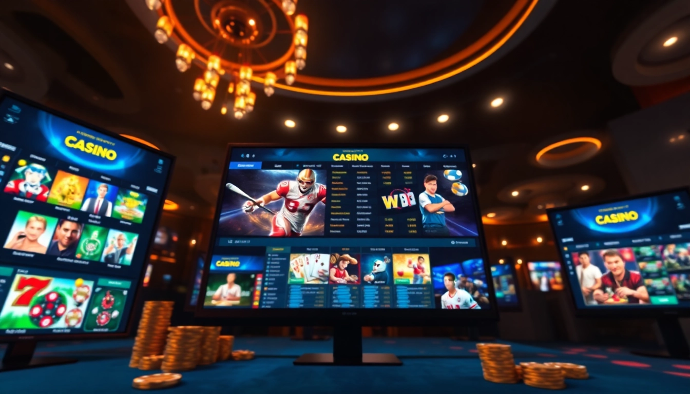 Exciting online gaming scene showcasing 23win's casino interface with vibrant colors and sleek design.