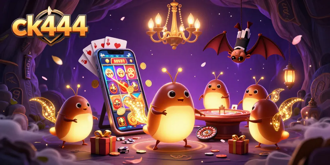 Experience thrilling gameplay with ck444 as glowworms illuminate a vibrant casino scene