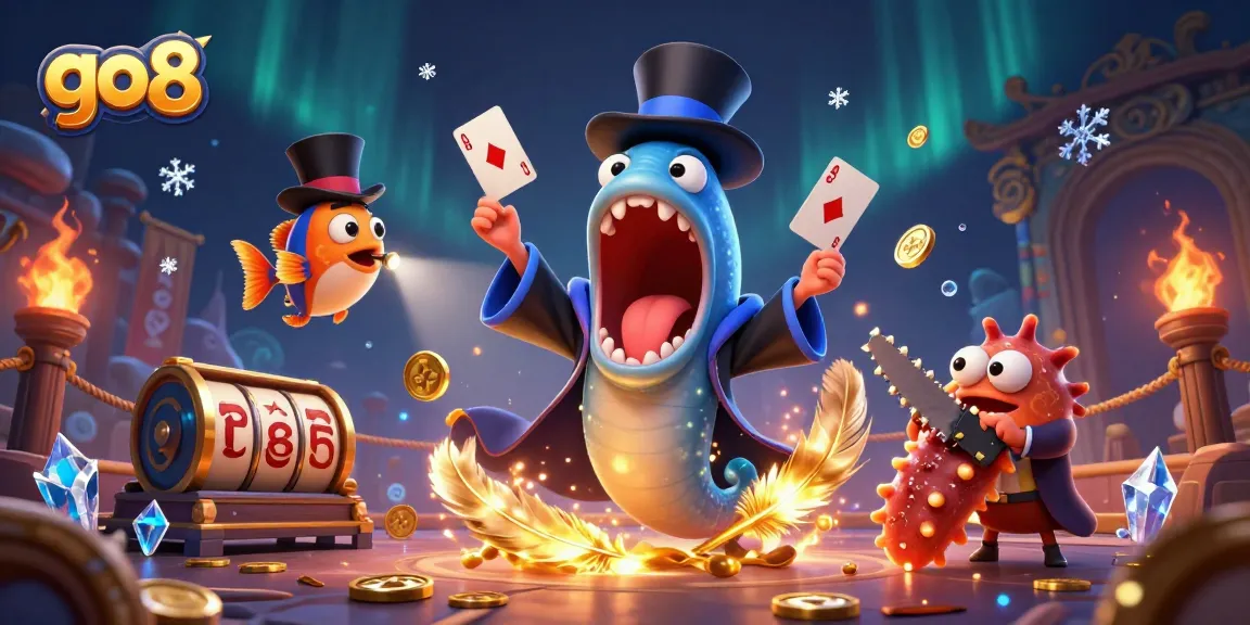 Experience the excitement of go8 with a magical scene featuring deep-sea creatures and casino elements.