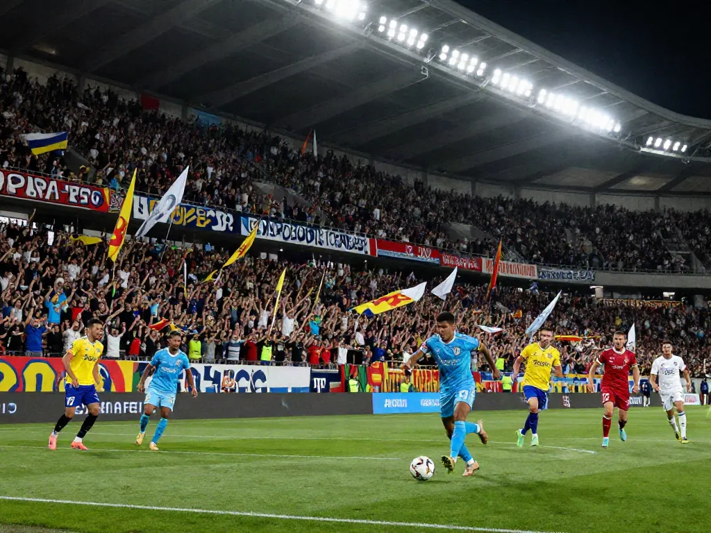 Cakhiatv brings live football action to fans with vibrant stadium scenes.