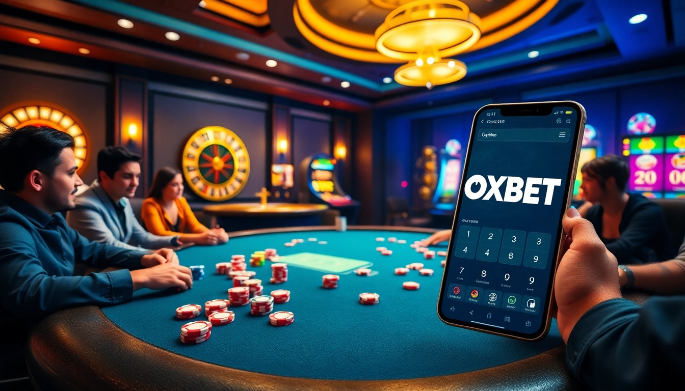 Experience the excitement of betting with OXBET at a luxurious casino table.