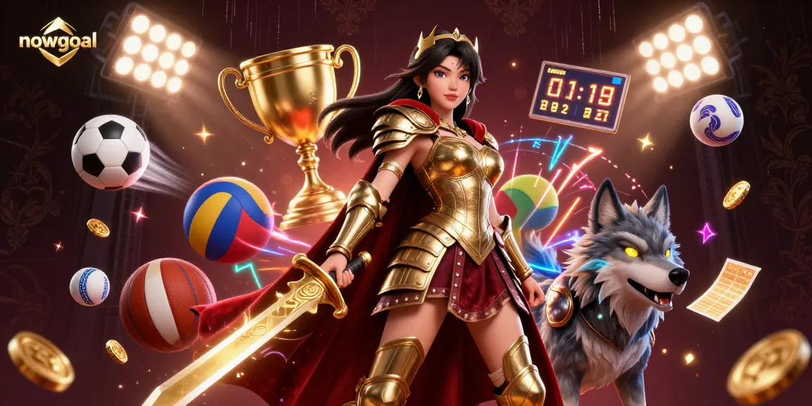 Experience thrilling action with nowgoal as a stunning warrior queen and her armored wolf companion lead the dynamic gaming scene.