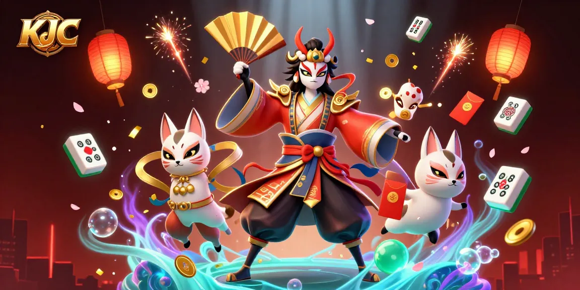 Experience winning moments with KJC in a vibrant, dynamic casino scene filled with excitement.