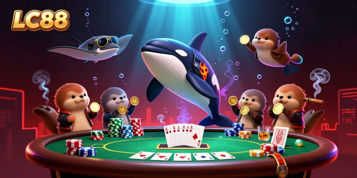 Experience dynamic gameplay and connection at LC88 with a lively scene featuring animated casino characters.