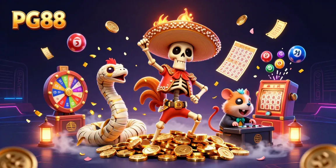 Experience PG88 with thrilling scenes from an online casino featuring vibrant themed characters and rich game elements.