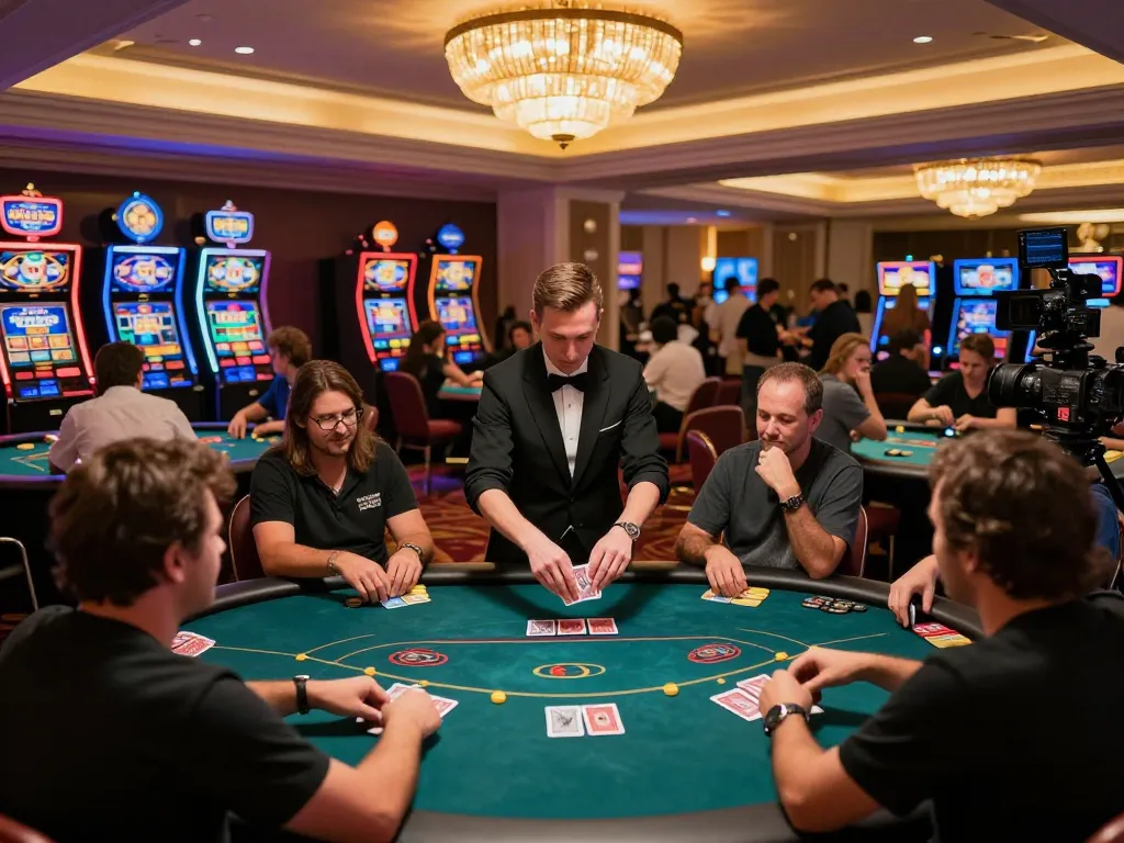 Experience the excitement of gambling at nhà cái BL555 with players engaged in a thrilling poker game.