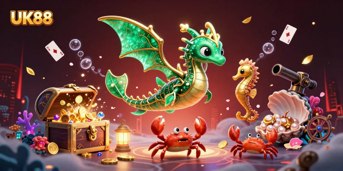 Engage with UK88 in a vibrant underwater treasure realm of online casino gaming.