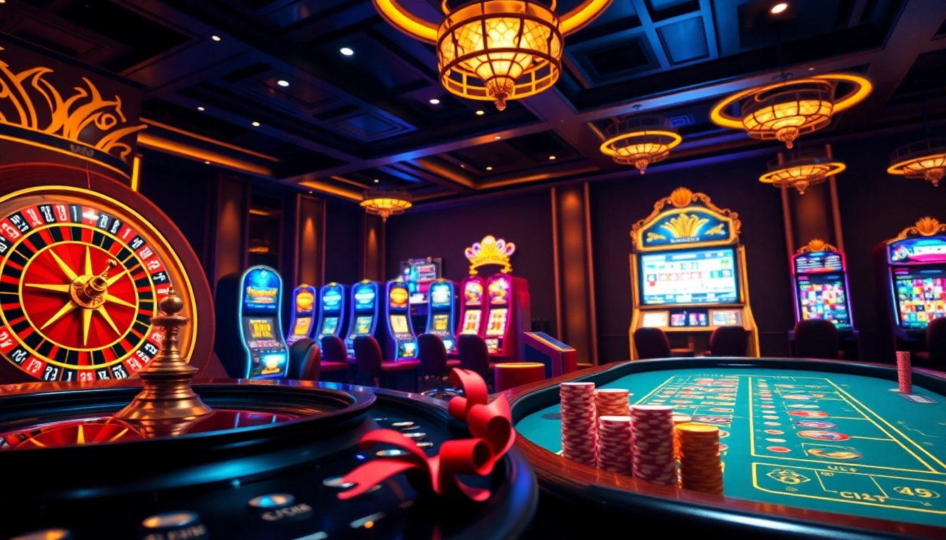 THABET casino excitement with engaging roulette, poker games, and vibrant slot machines.