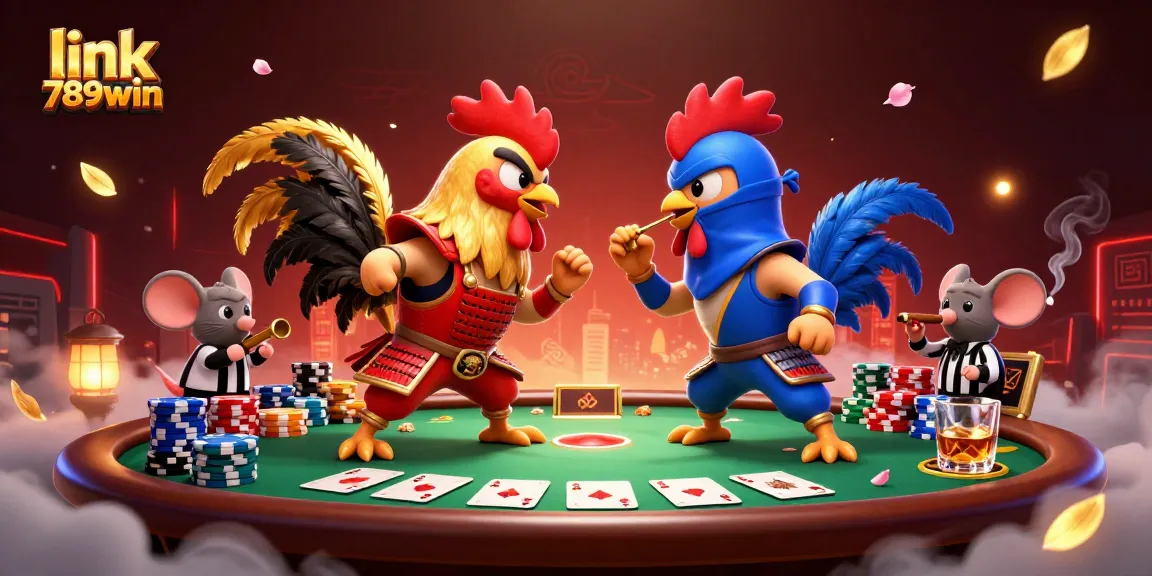 Bet big with link 789win and enjoy an epic showdown between samurai rooster and ninja rooster.