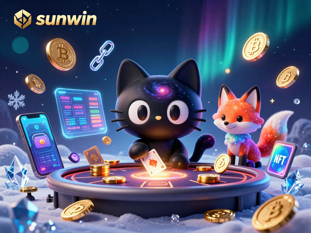 Sunwin transforms gaming excitement with a cosmic 3D casino adventure featuring vibrant characters.
