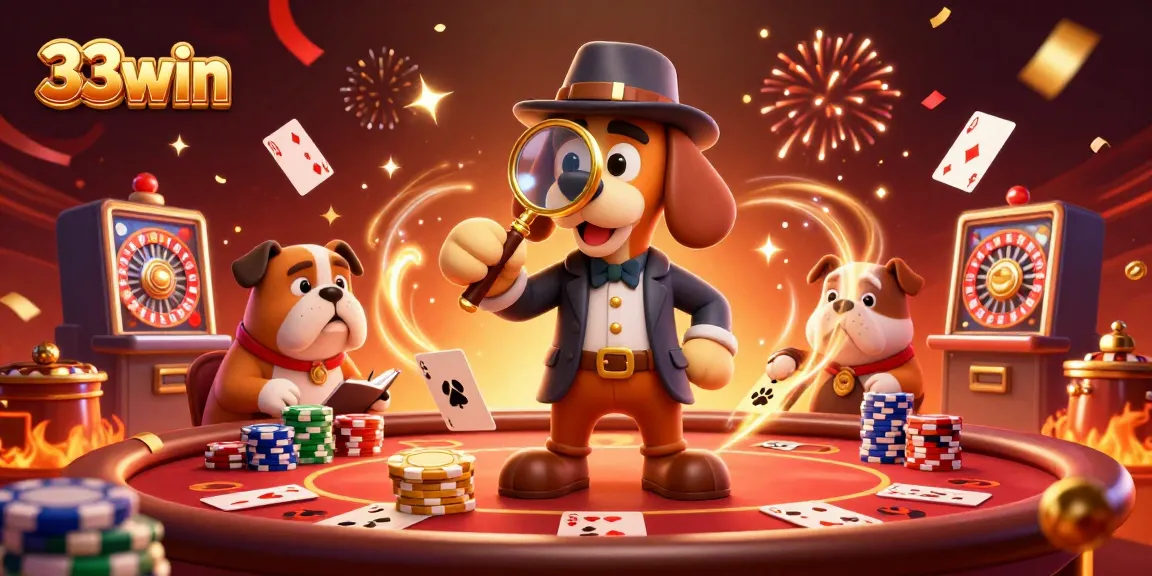 Engage in thrilling poker adventures with 33win in this exciting casino scene.