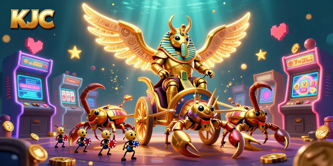 KJC attracts players with thrilling slot adventures in an immersive casino illustration.