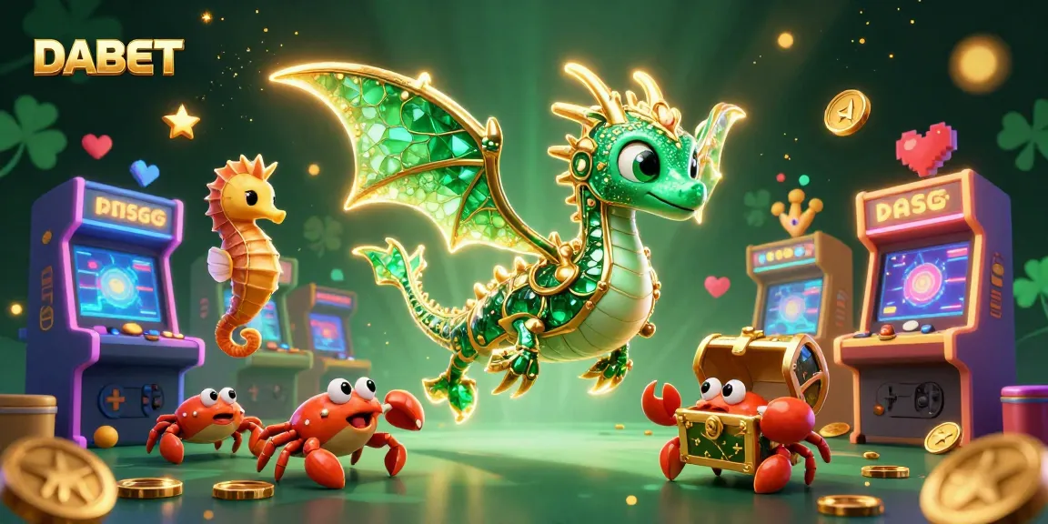 DABET invites players to indulge in the excitement of colorful casino games with vibrant characters and glowing elements.