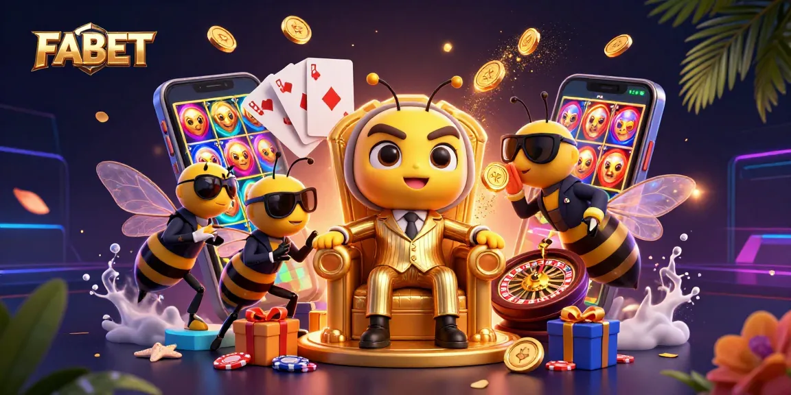 Experience FABET gameplay with vibrant characters in a dynamic casino scene full of excitement.