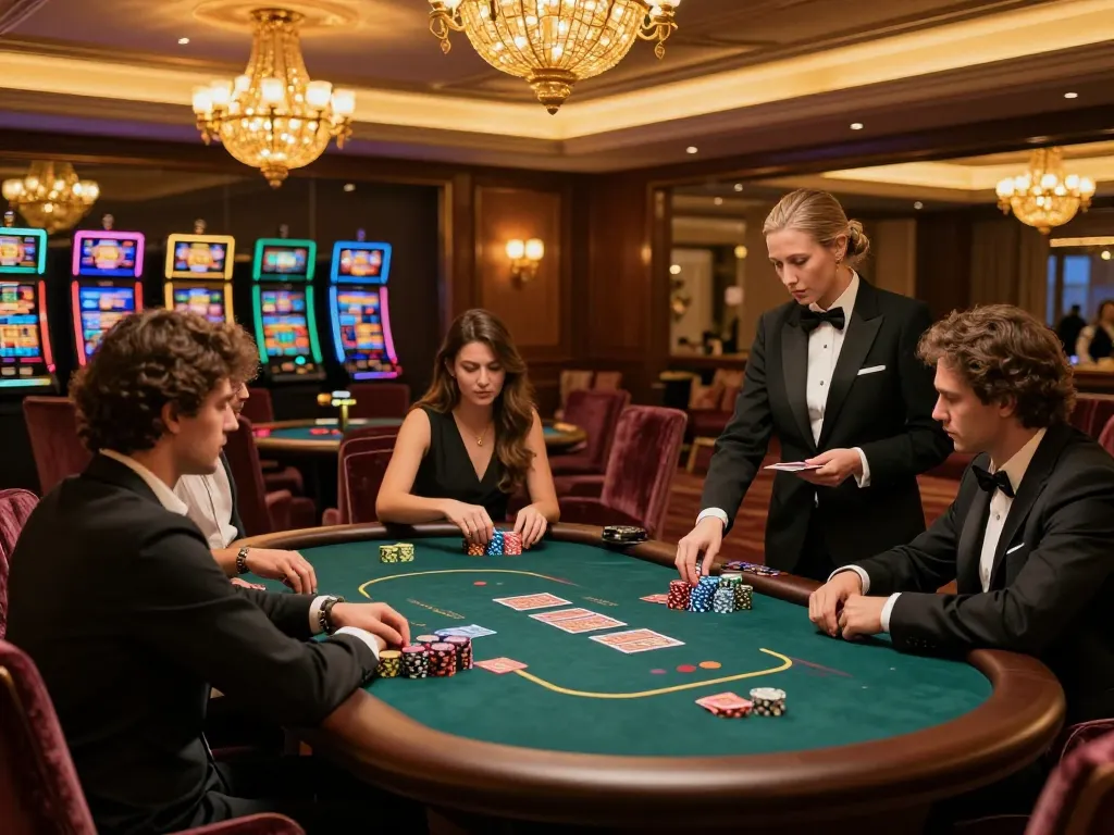 High-stakes players engaging in a thrilling poker game at the exclusive FIVE88 VIP table.