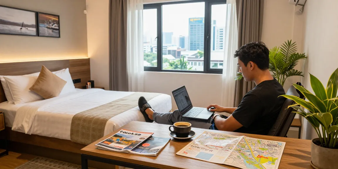 Comfortable inn at rokok88 in Jakarta Pusat, showcasing cozy room for travelers.
