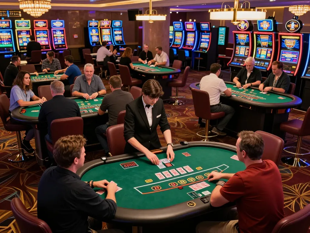 Engaged players at TR88 casino enjoy blackjack and dynamic gameplay excitement.