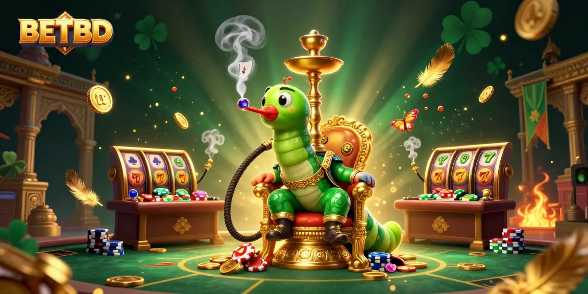 Experience vibrant BETBD gaming with a 3D cartoon illustration of casino action, featuring slot games and poker